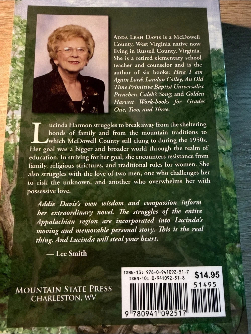 Lucinda's Mountain Coffee Table Book – Green & Orange Illustrated Cover